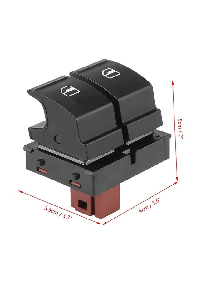 Black Power Window Switch For Skoda Fabia 2 Octavia 1Z Roomster Ergonomic Design Easy Installation - Image 2