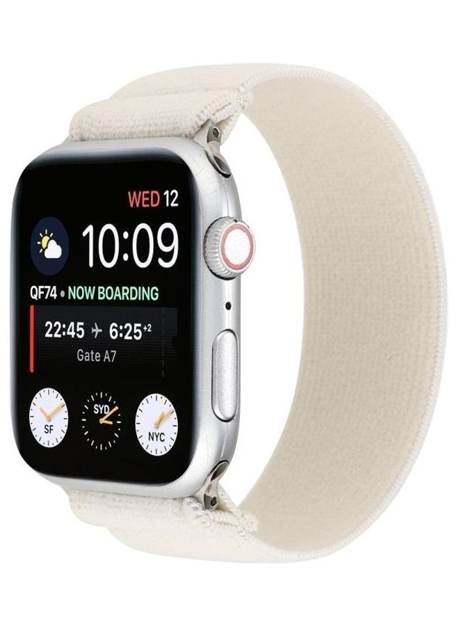 إسكدنيا Solid Colour Silicone Replacement Strap Watchband For Apple Watch Series 1/2/3/4/5/6/7/SE 42-44-45mm White - Image 2