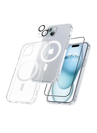 iPhone 15 Case Clear Magsafe Ultra Thin Cover Anti-Yellowing Magnetic Cases with Screen Protector and Camera Lens Protector, Full Coverage Set for Apple iPhone 15 6.1 inch - pzsku/ZFB54228AB69E6F8873ECZ/45/_/1714498903/2ce174a9-ff43-4217-8762-6cb3bbc69a47