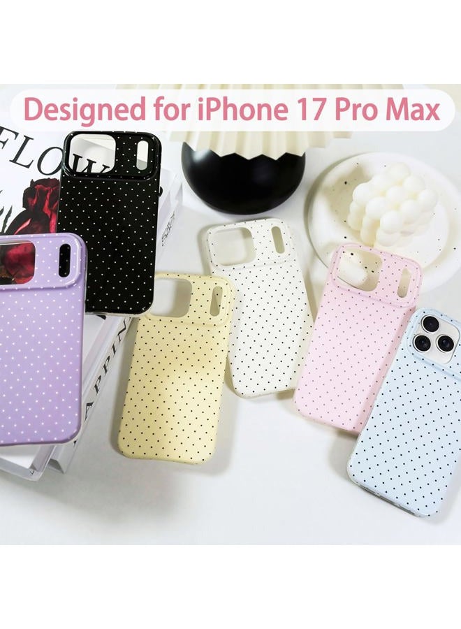 Hython for iPhone 17 Pro Max Case Cute Polka Dot Aesthetic Design Simple Cover 6.9", Thin Slim Anti-Scratch Soft TPU Bumper Shockproof Rubber Protective Phone Cases for Women Girls Girly Boys, White - Image 5
