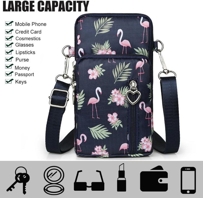 JANKS Small Crossbody Bag for Women - Mini Phone Purses with Crossbody Strap and Wallet - Nylon Arm Bag - Image 5