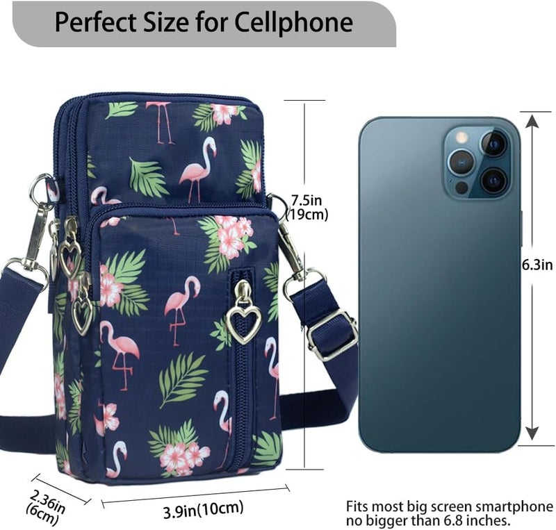 JANKS Small Crossbody Bag for Women - Mini Phone Purses with Crossbody Strap and Wallet - Nylon Arm Bag - Image 2