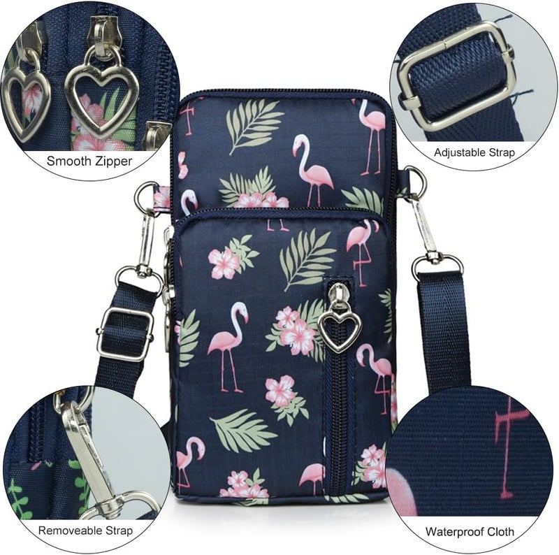 JANKS Small Crossbody Bag for Women - Mini Phone Purses with Crossbody Strap and Wallet - Nylon Arm Bag - Image 3