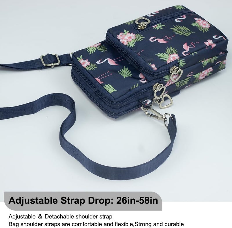 JANKS Small Crossbody Bag for Women - Mini Phone Purses with Crossbody Strap and Wallet - Nylon Arm Bag - Image 4