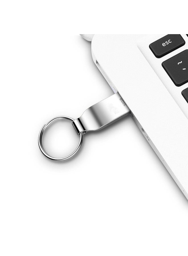 U Disk Wind Chime 16G 32G 64G Metal U Disk Key Ring U Disk 512G 1TB 2TB Expansion Disk Upgrade-Color:Silver-Capacity:64G-256GB  - Image 3