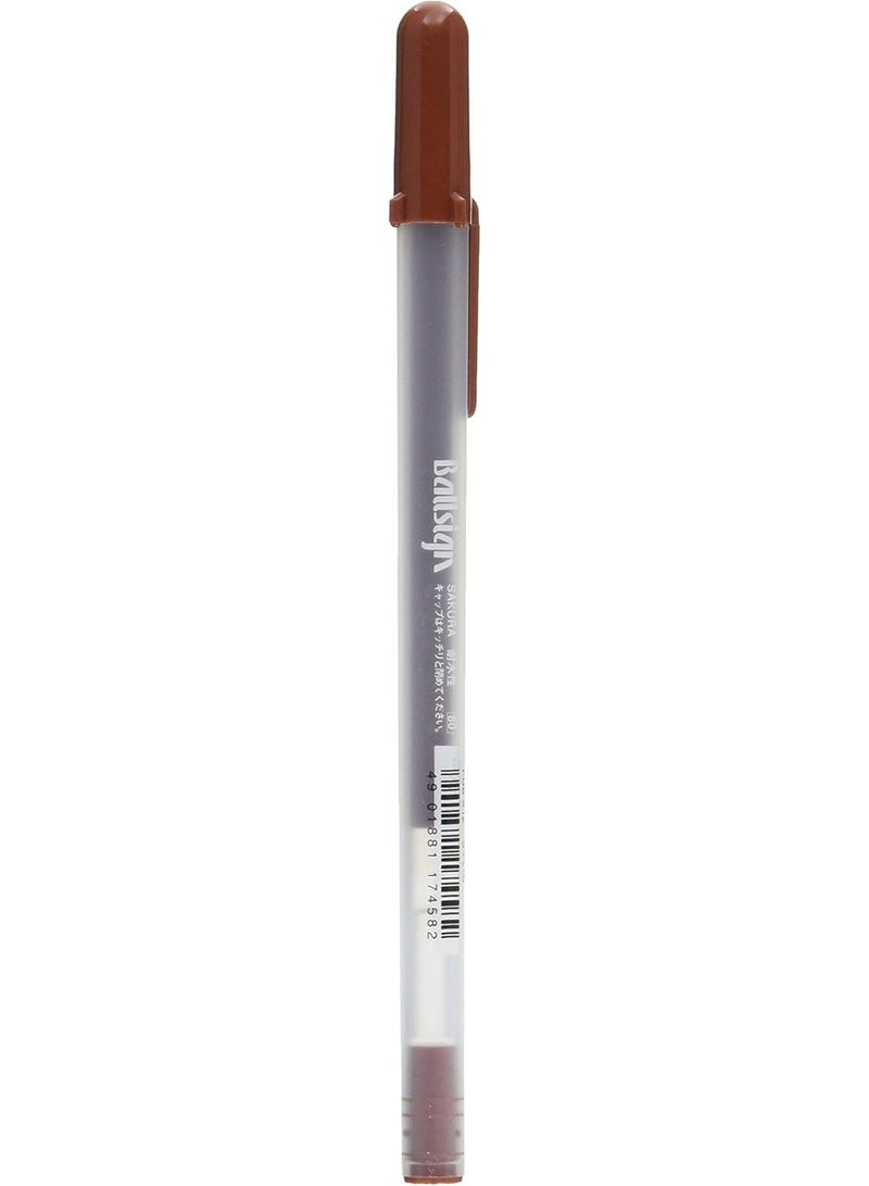 Sakura Gel Ink ballpoint Pen, Ball Sign (Gelly Roll), Brown (PGB#12) - Image 1