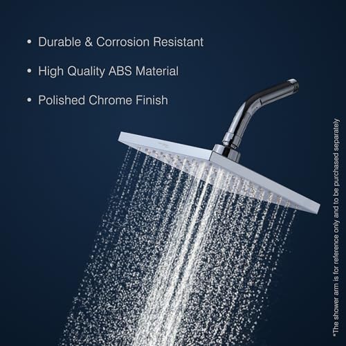 Hindware Italian Collection F160217CP Classical Air Function Overhead Shower for Bathroom | 200mm - Square Shape | Made of ABS | Works in 0.5-3.0 Bar Pressure | ARM NOT INCLUDED - Image 4