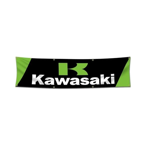 Ctemnpho Flag Banner Decor Racing, Banner for Garage Man Cave Dorm Room, 2x8ft, Green - Image 4