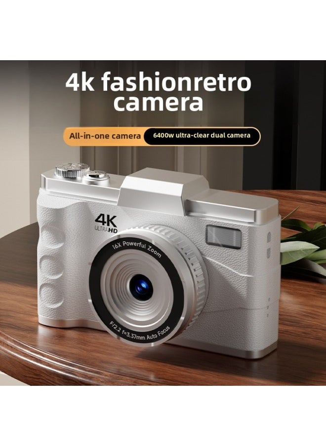 Generic - 64 Million Pixel HD Digital Camera Student Entry Mini Card Machine Home Shooting Camera-Color:M11 Brown-hd Dual Camera+64g Memory Card+card Reader - Image 1