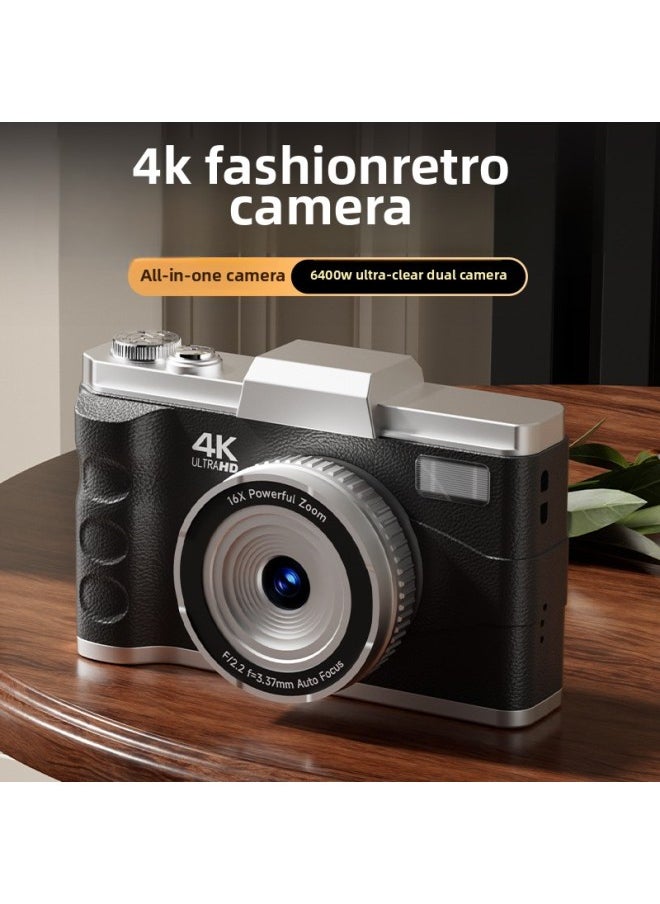 Generic - 64 Million Pixel HD Digital Camera Student Entry Mini Card Machine Home Shooting Camera-Color:M11 Brown-hd Dual Camera+64g Memory Card+card Reader - Image 1