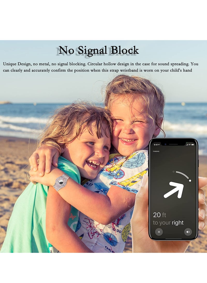 4 Kids Wristbands with Apple Airtag Case Compatible Bracelet Strap Silicone Adjustable Anti-Loss Protective Case for Children Elderly - Image 5