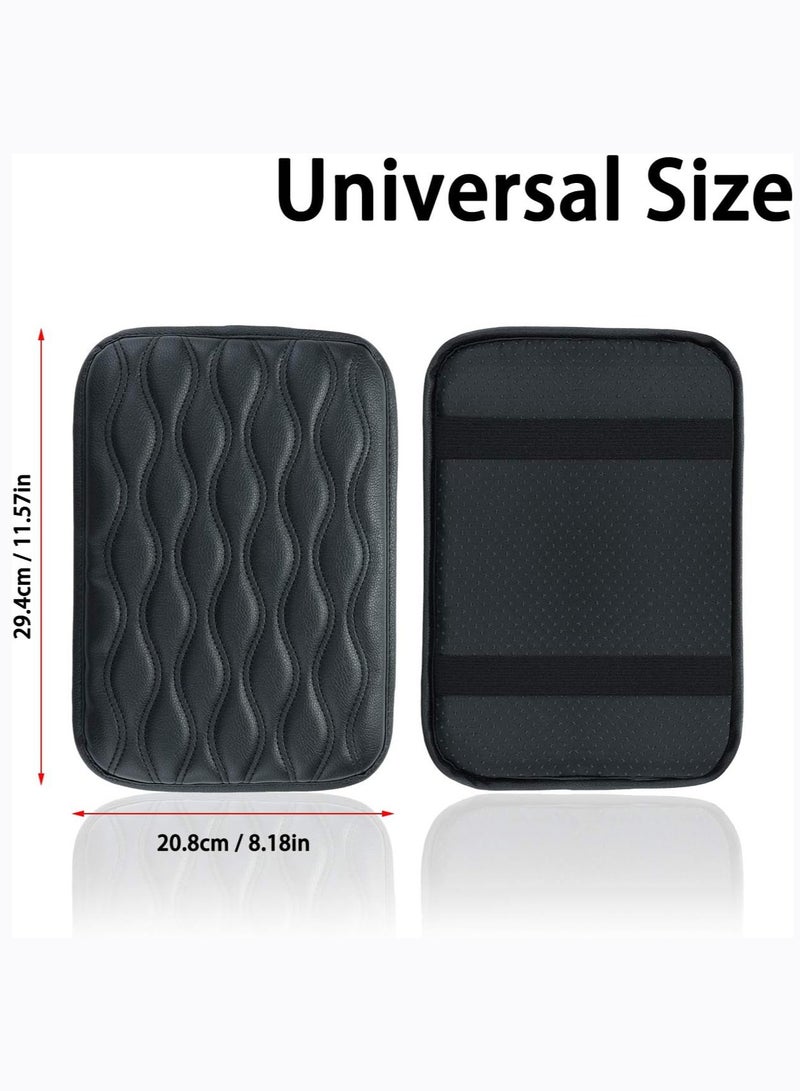 Auto Center Console Cover Pad Universal Fit for SUV/Truck/Car, Waterproof Car Armrest Seat Box Cover, Leather Auto Armrest Cover - Image 2