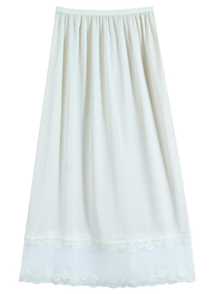 City Rose Full Length Soft Inner Skirt Off White  - Image 1