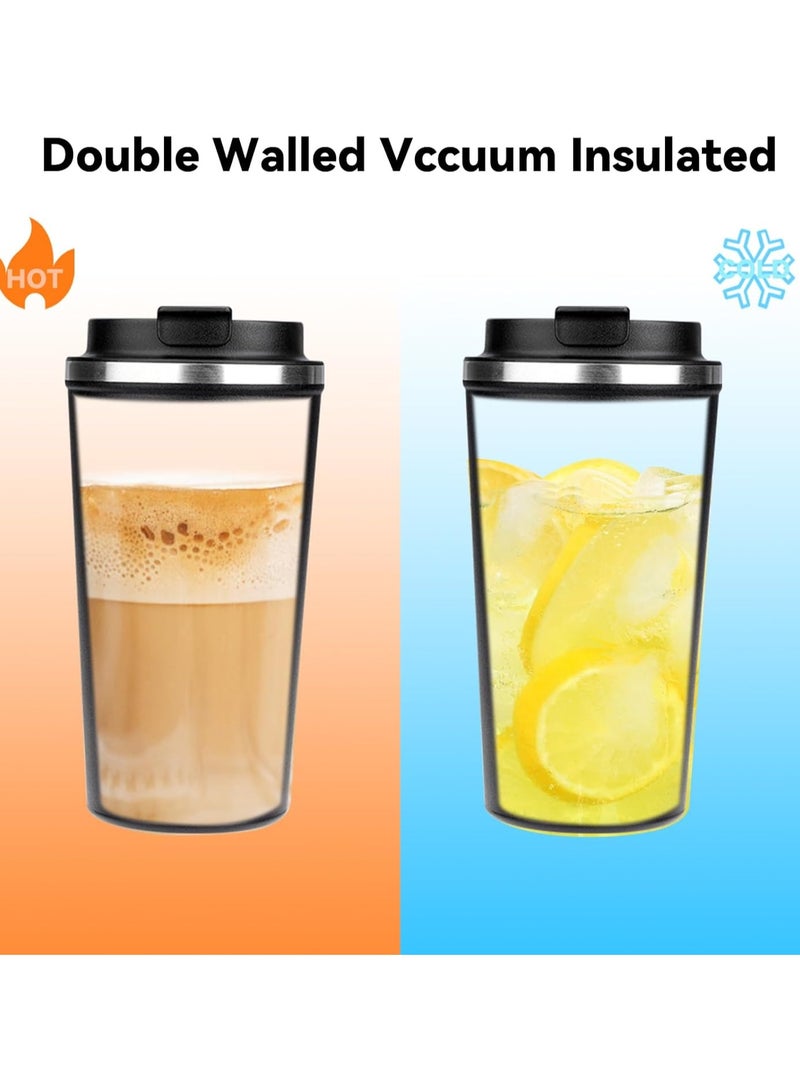 Blue Portable Stainless Steel Coffee Mug With Leak Proof Lid for Hot, Cold Drinks, 510ML ﻿ - Image 4