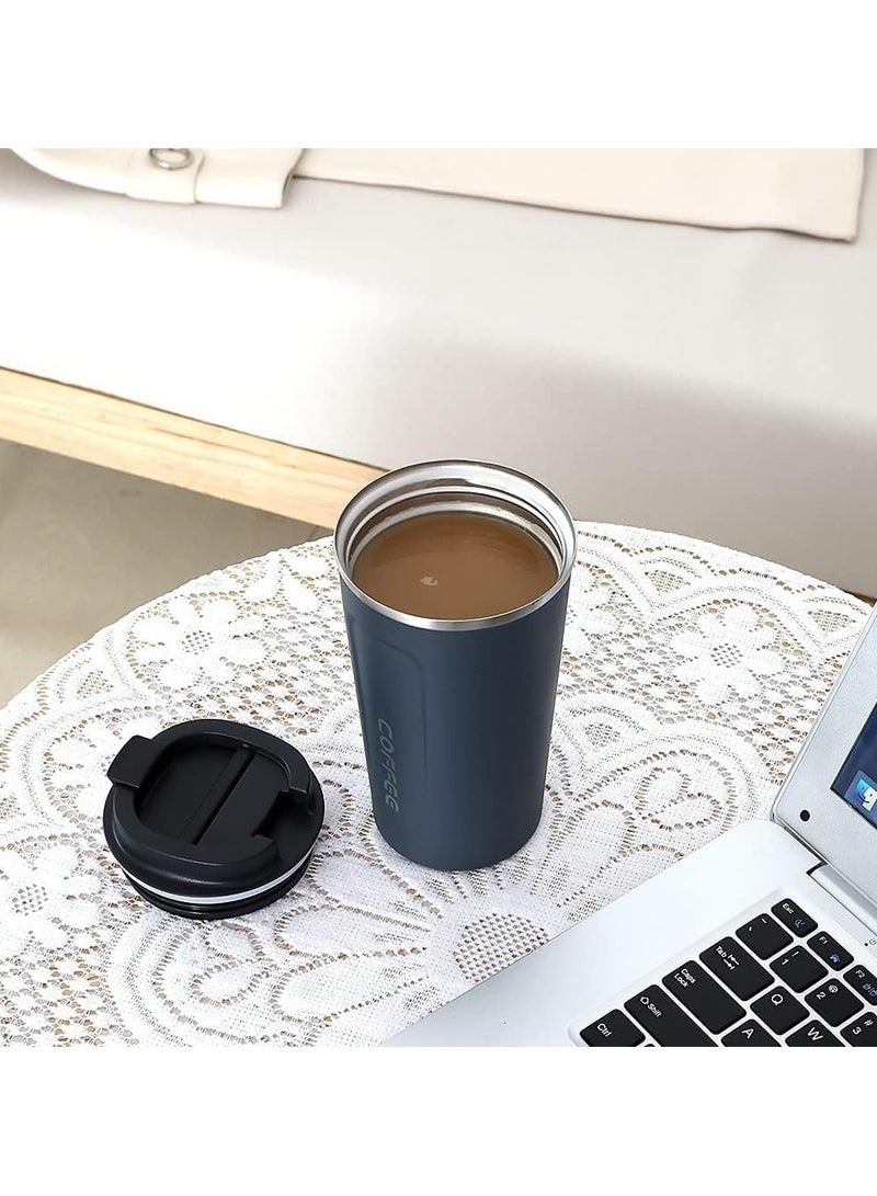 Blue Portable Stainless Steel Coffee Mug With Leak Proof Lid for Hot, Cold Drinks, 510ML ﻿ - Image 5
