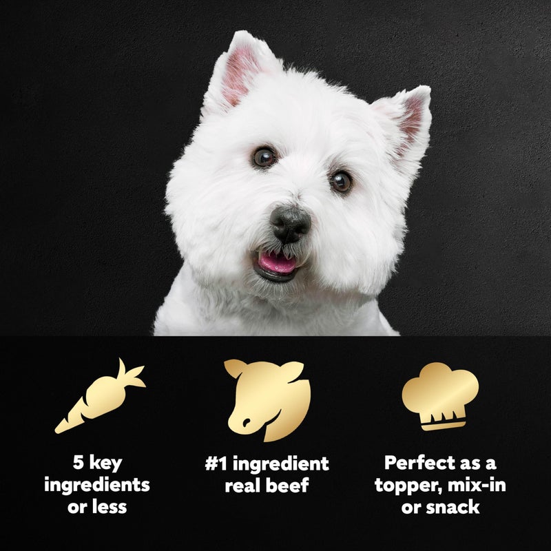 Cesar Simply Crafted Adult Wet Dog Food Toppers for Dry Food, Beef, Chicken, Purple Potatoes, Peas & Carrots, 1.3 oz Tubs, 10 Count - Image 2