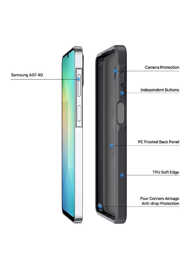 DUX DUCIS Yind Series Cover for the Samsung Galaxy A07 4G mobile phone a slim, TPU Hybrid PC  cover made of TPU, polycarbonate silicone - Black - Image 3