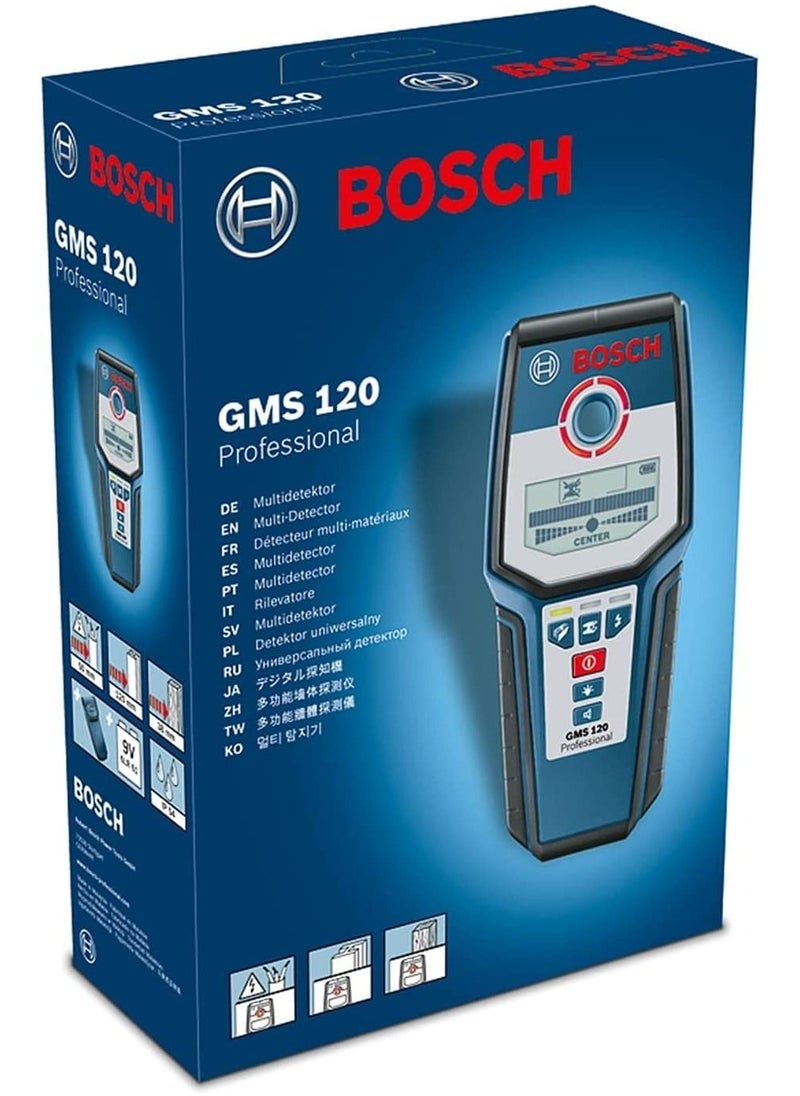 BOSCH - Gms120 Professional Detector For Metal, Wood And Live Cable - Image 1