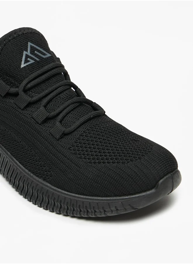 شو اكسبرس Mesh Textured Walking Shoes with Lace-Up Closure