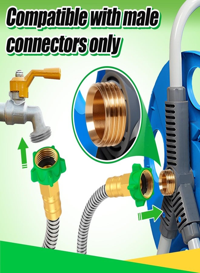 Beeplove Short Garden Hose, 3ft Metal Leakproof Leader Hose, Heavy Duty 304 Stainless Steel Flexible Hose for Outdoor Garden Watering Car Pet Cleaning (with Female to Female Connector) - Image 2