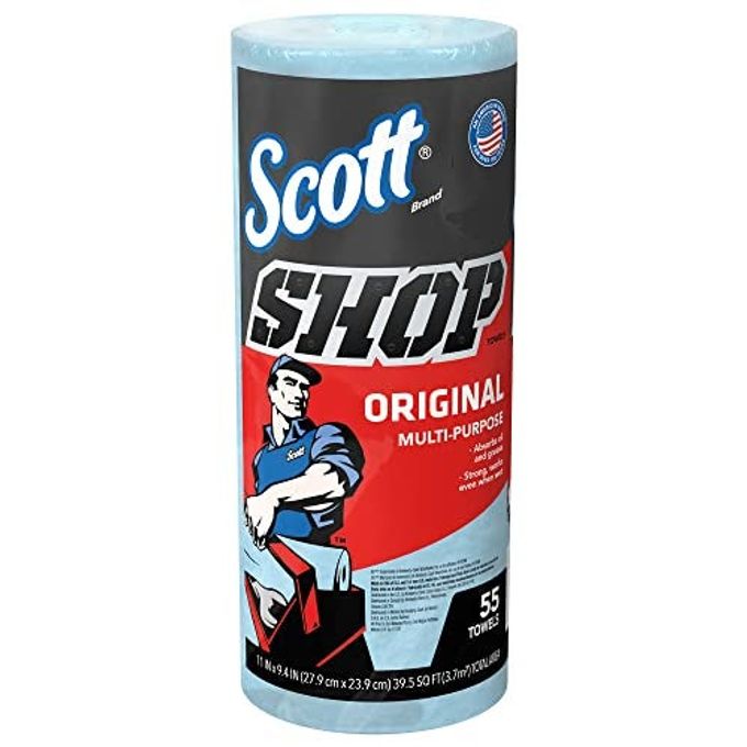 Kimberly-Clark 75130 SCOTT Shop Towel Roll, 55 Count (Pack of 1)