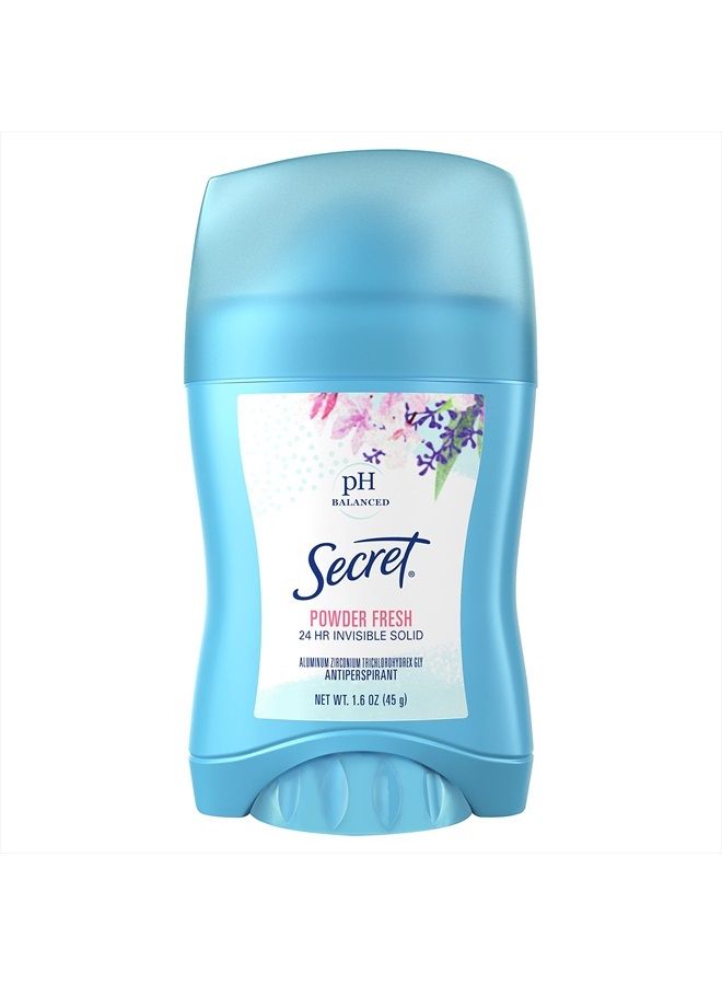 Secret Anti-Perspireant/Deoderant, Invisible Solid, Powder Fresh Scent, 1.6 oz (pack of 2) - Image 1
