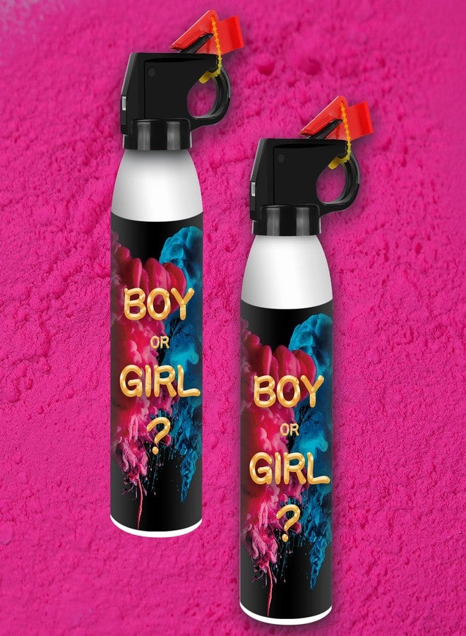 WITOROR Gender Reveal Fire Extinguisher 2 Pack, Gender Reveal Decor, Baby Girl Reveal Party Ideas 100% Biodegragable for Party Decorations（Pink） - Image 2