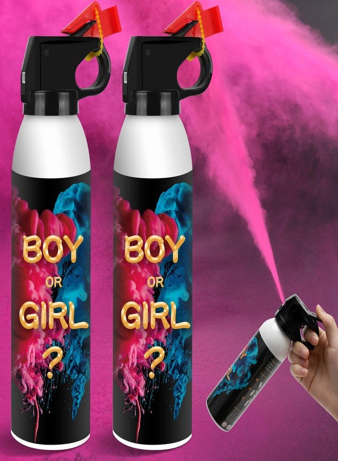 WITOROR Gender Reveal Fire Extinguisher 2 Pack, Gender Reveal Decor, Baby Girl Reveal Party Ideas 100% Biodegragable for Party Decorations（Pink） - Image 1