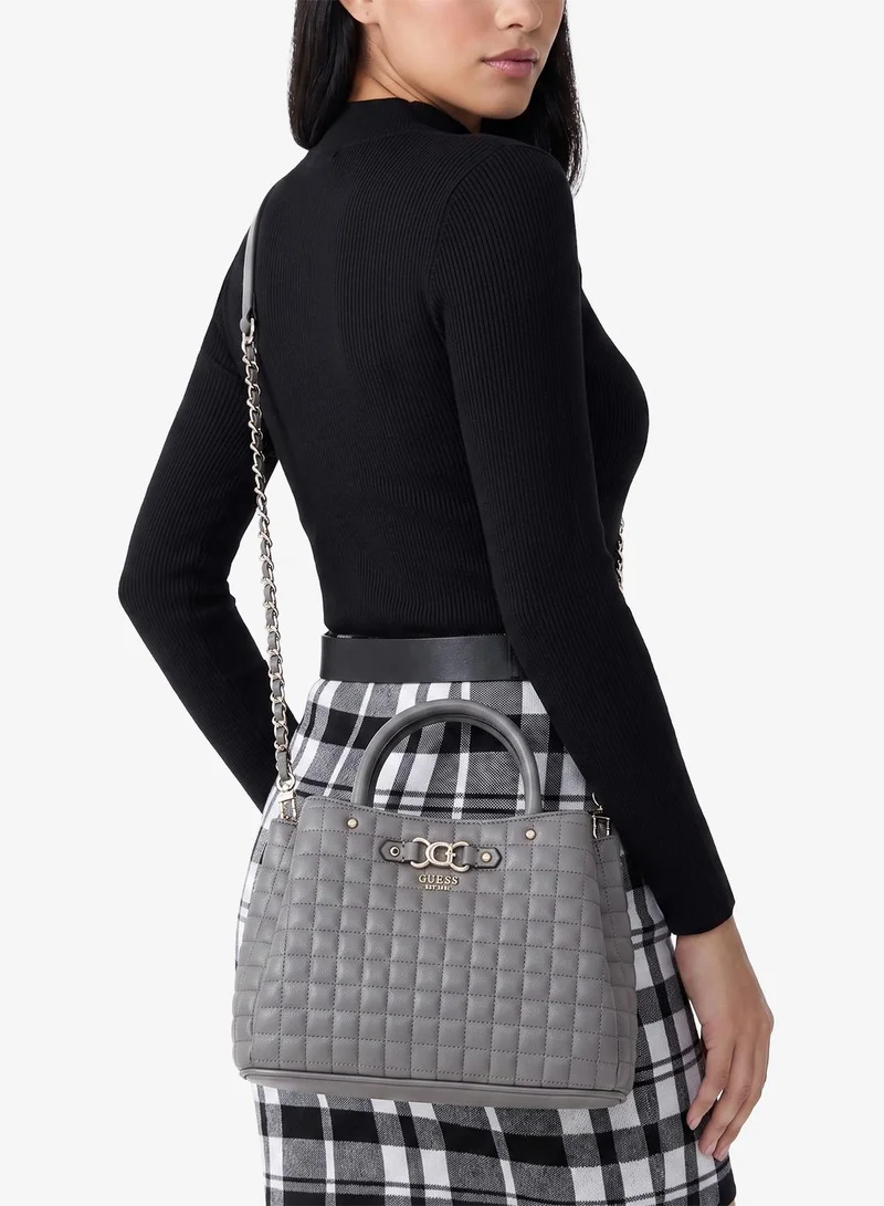 Guess Slate Nadira Girlfriend Satchel Bag for Women | Best Price UAE