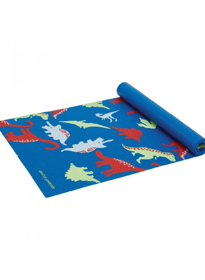 Flybar Flybar Antsy Pants- Yoga Mat for Kids - My First Yoga Mat- Exercise Mat for Toddlers -Ages 3 Years and Up (Blue Dinosaur)  - Image 1