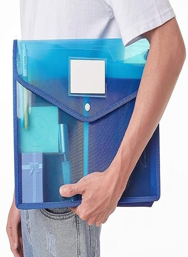 HCS A4 Plastic File Folder Poly Envelope Expanding File Wallet Document Organizer with File Pouch for Office Home Storage (Pack of 20, Multi Colour) - Image 5