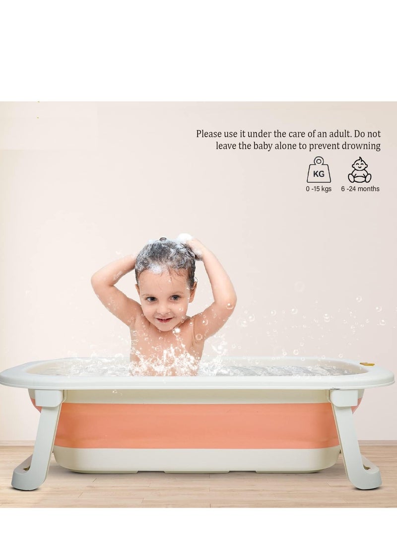 Newborn Foldable Baby Bathtub, Small Infant/Toddler Pool with Non-Slip Design for 0-8 Years Old (Pink) - Image 2
