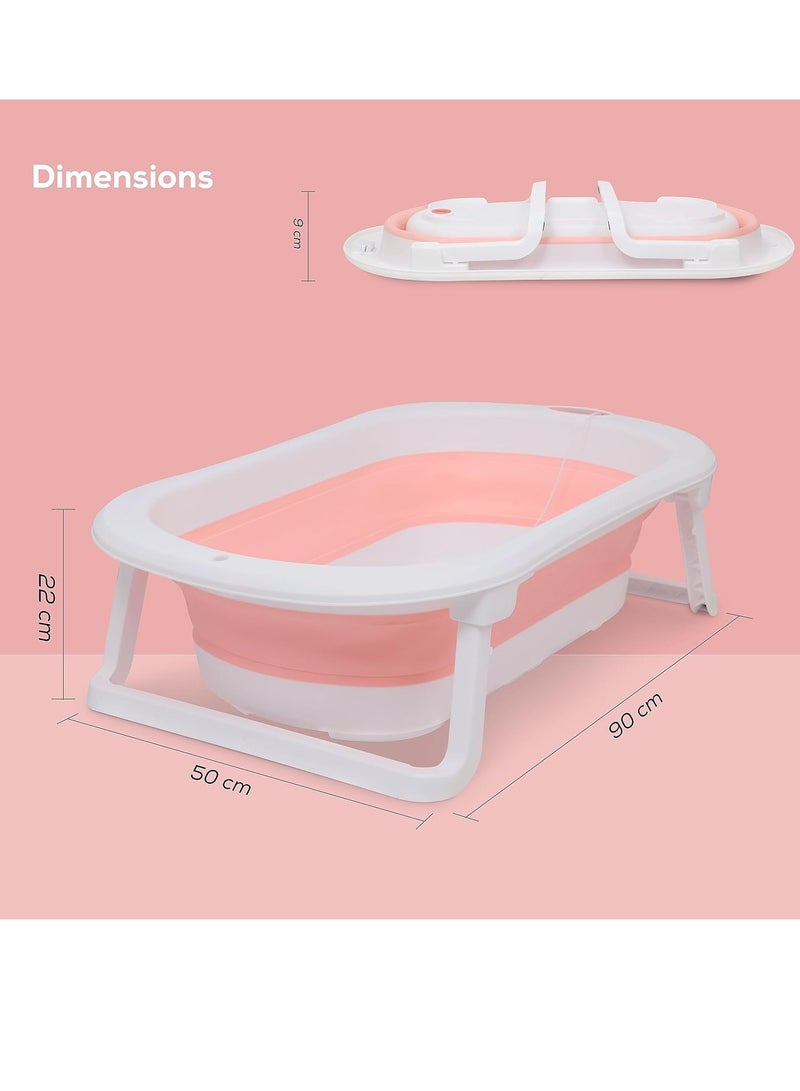 Newborn Foldable Baby Bathtub, Small Infant/Toddler Pool with Non-Slip Design for 0-8 Years Old (Pink) - Image 4
