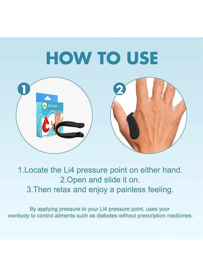EELHOE Acupressure Point Relaxation Clip for Headache Relief & Stress Alleviation, Flower-Shaped Wearable Hand Pressure Tool for L14 Acupoint, Portable Wellness Aid - Image 3