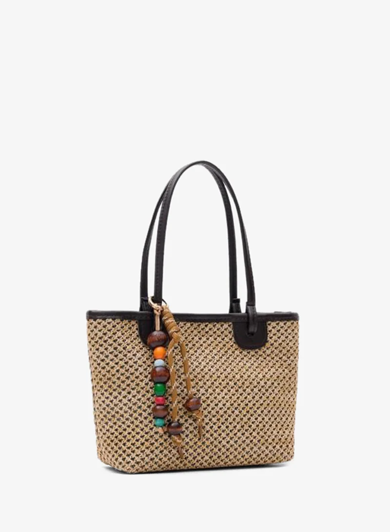 Shule Bags  Roen Wicker Shoulder Bag – Coffee. for Women | Best Price UAE