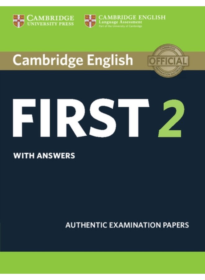 Cambridge English First 2 Student s Book with answers Authentic Examination Papers - Paperback