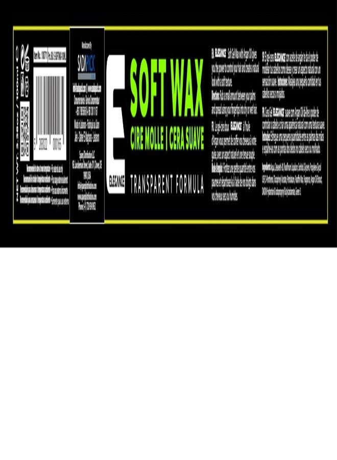 E Elegance Elegance Soft Wax, 3.38 Oz, Soft Hold Hair Styling Wax, Clear Texture with Moisturizing Argan Oil, Natural Look - Image 2