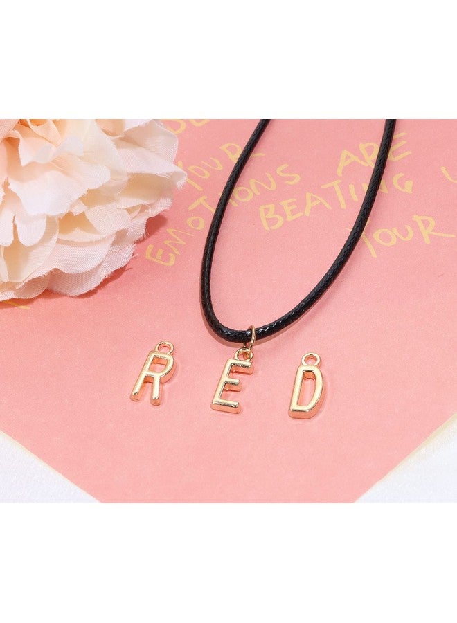 Shapenty 4 Sets Alloy Metal A-Z Alphabet Letter Charms Spacer Beads For Diy Craft Bracelet Wristbands Necklace Choker Keychain Jewelry Making Finding, 4Pcs Of Each Letter, 104Pcs (Kc Gold) - Image 3