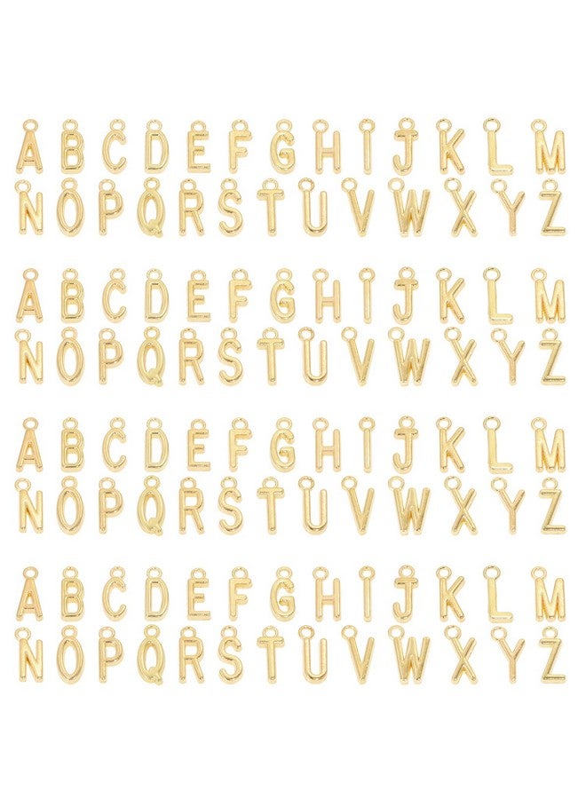 Shapenty 4 Sets Alloy Metal A-Z Alphabet Letter Charms Spacer Beads For Diy Craft Bracelet Wristbands Necklace Choker Keychain Jewelry Making Finding, 4Pcs Of Each Letter, 104Pcs (Kc Gold) - Image 1