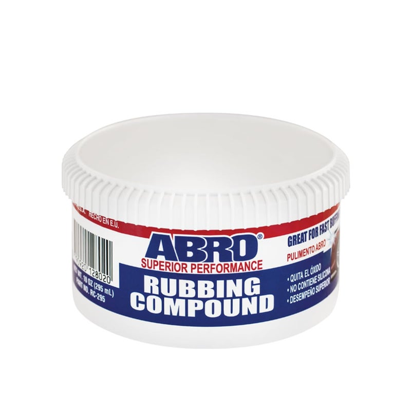 ABRO Superior Performance Automotive Rubbing Compound for Oxidized Finishes, Buff, Shine, Smooth, & Clean, Scratch Remover for Vehicles, Boats, & Bikes - 10 oz. - Image 1