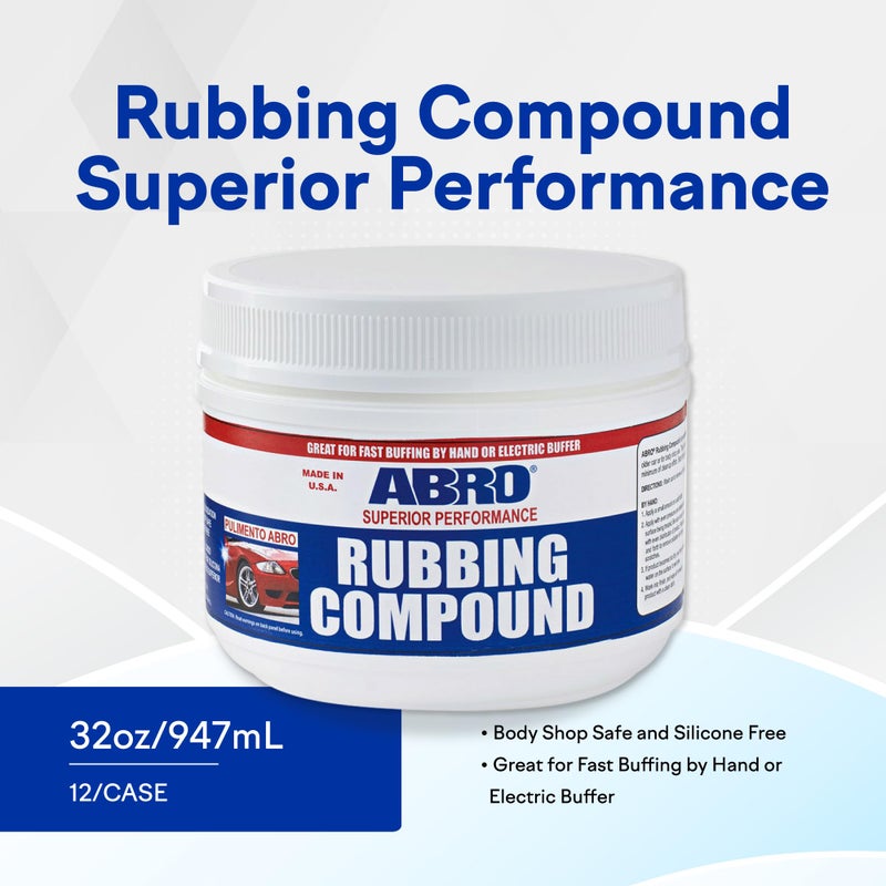 ABRO Superior Performance Automotive Rubbing Compound for Oxidized Finishes, Buff, Shine, Smooth, & Clean, Scratch Remover for Vehicles, Boats, & Bikes - 10 oz. - Image 5