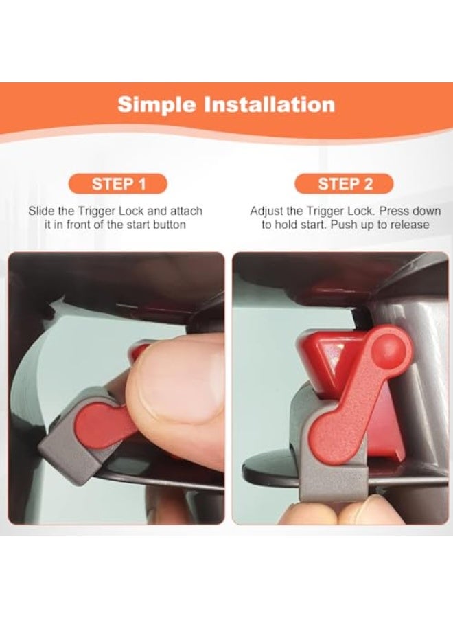 SHENGHUI 2pcs Power Button On/Off Control Clamp Switch Lock Compatible with Dyson Absolute/Motorhead V6 V8 V7 V10 V11 V15 Series Vacuum Cleaner, Trigger Lock, Gripping Fingers Free - Image 5