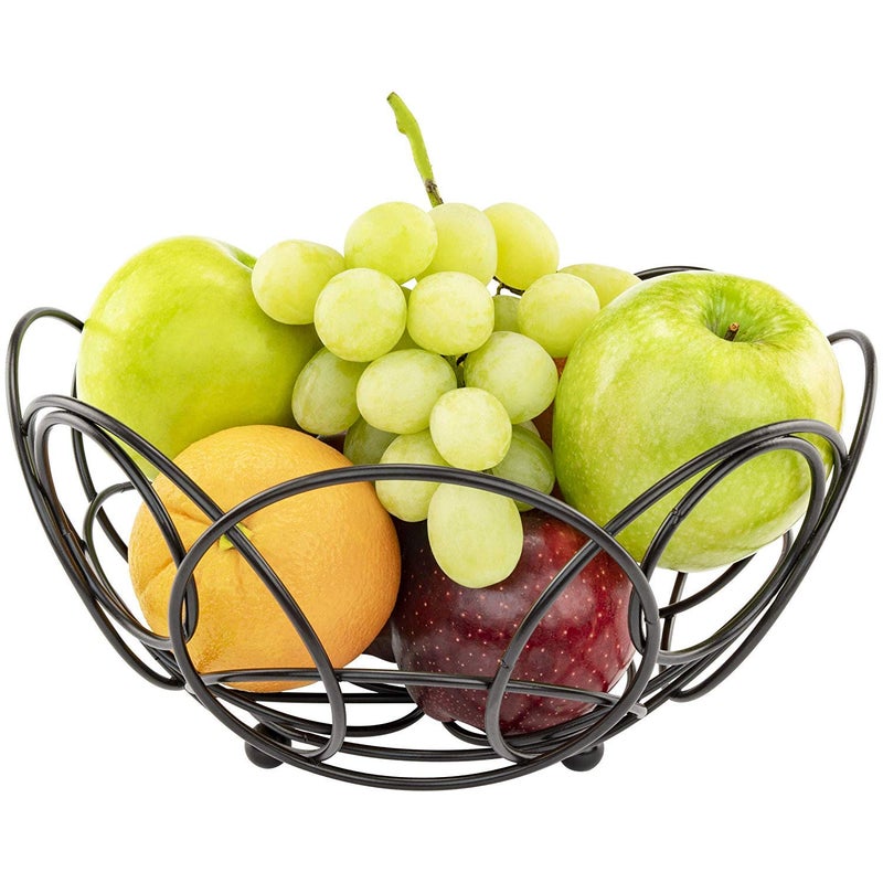 Delavala Metal Iron Wire Decor Storage Fruit Vegetable Basket Serving Storage Bowl - Image 1