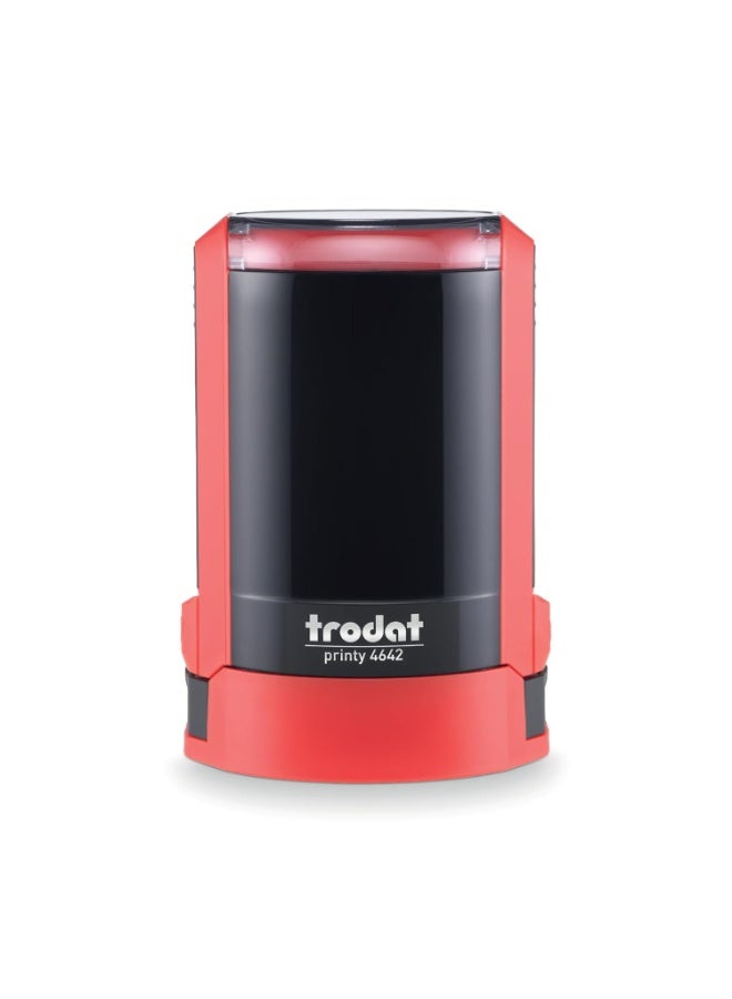 ترودات ختم ترودات الأصلي 4642 برينتي ذاتي التحبير 42 مم مع وسادة حبر جافة لون أحمر - Image 3