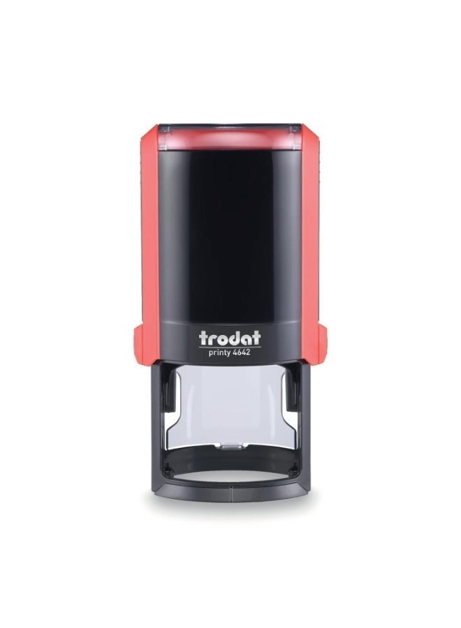 ترودات ختم ترودات الأصلي 4642 برينتي ذاتي التحبير 42 مم مع وسادة حبر جافة لون أحمر - Image 2