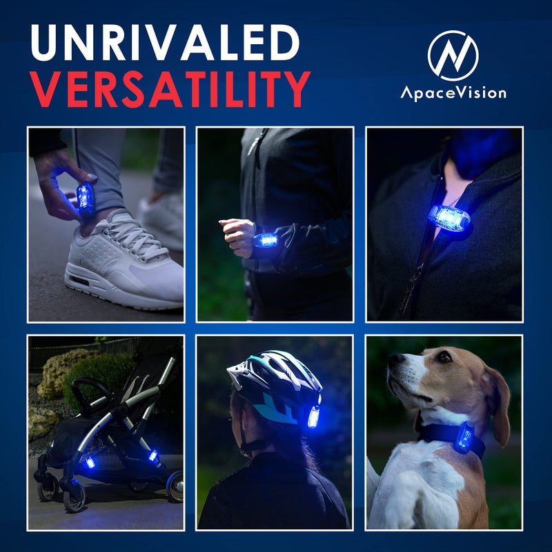 Apace Vision LED Safety Light (2 Pack) - Clip On Strobe/Running Lights for Runners, Dog, Bike, Walking, Boat, Kayak, Stroller and More - High Visibility Accessories for Your Reflective Gear, Bicycle - Image 5