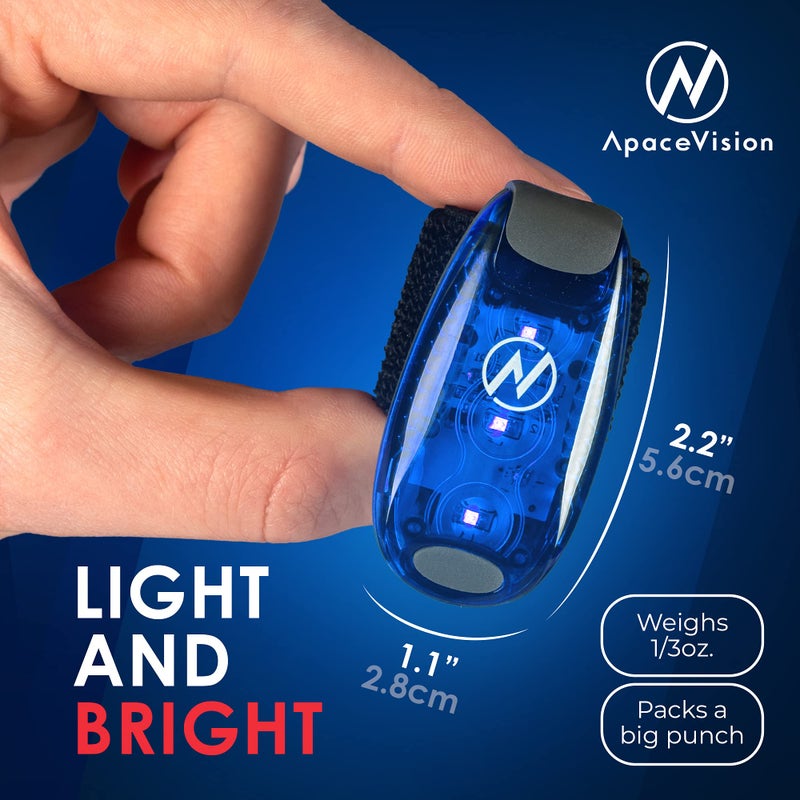 Apace Vision LED Safety Light (2 Pack) - Clip On Strobe/Running Lights for Runners, Dog, Bike, Walking, Boat, Kayak, Stroller and More - High Visibility Accessories for Your Reflective Gear, Bicycle - Image 4