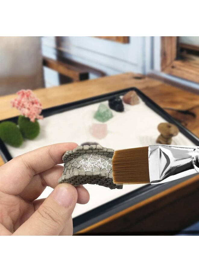 Japanese Zen Sand Garden for Desk with Rake, Stand, Rocks and Mini Furnishing Articles - Office Table Accessories, Mini Zen Sand Garden Kit - Meditation Gifts - Image 5