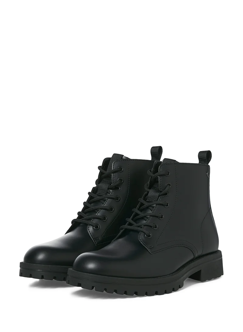 جاك اند جونز Camden Pu Lace Up Casual Boots