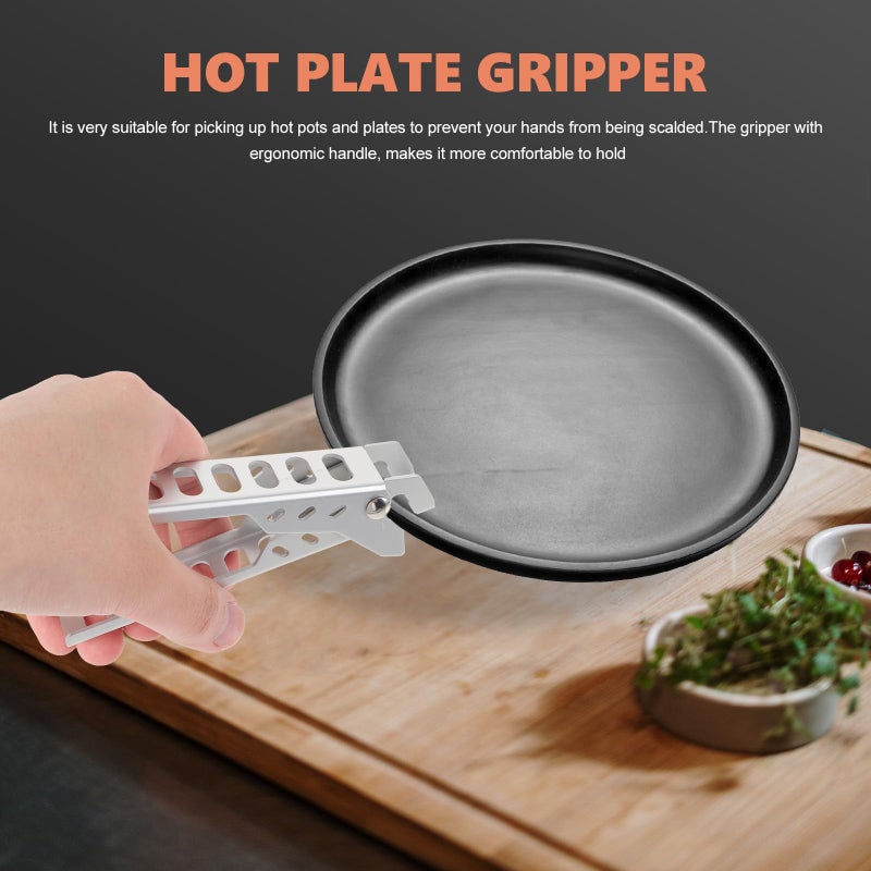 Aluminum Alloy Heat Resistant Non Slip Pan Clamp Pot Clip For Microwave And Outdoor Cooking - Image 3